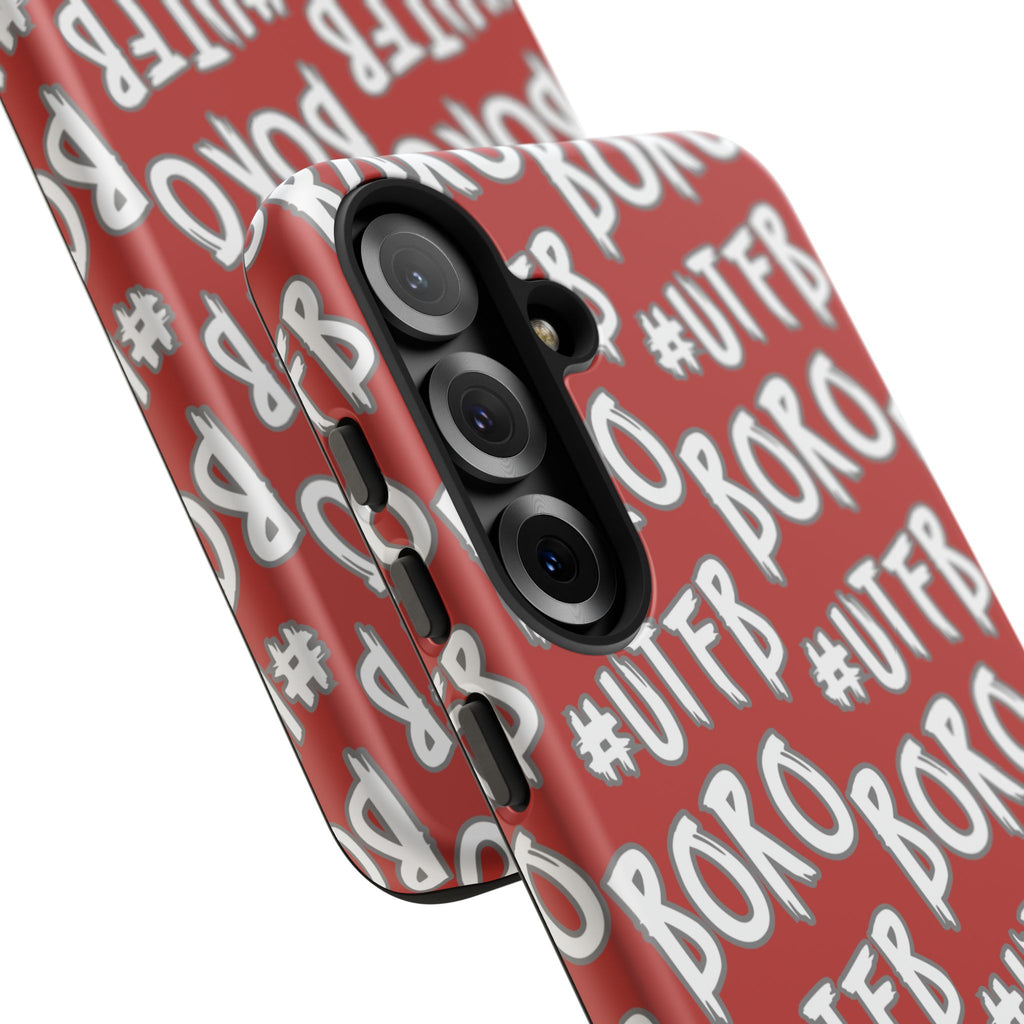 Phone Case — Red #UTFB BORO Pattern Protective Case