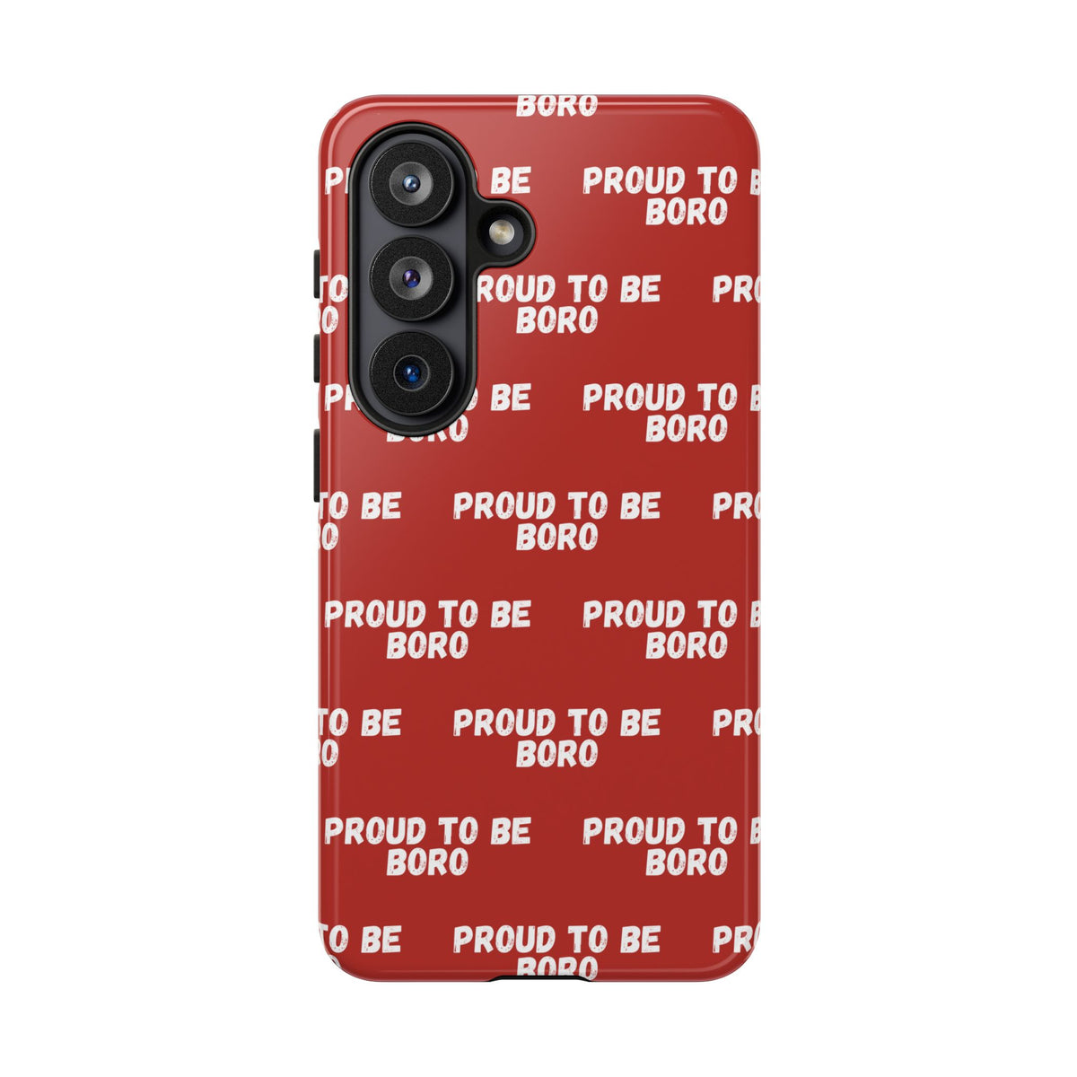 "PROUD TO BE BORO" Phone Case — Red Pattern Tough Case