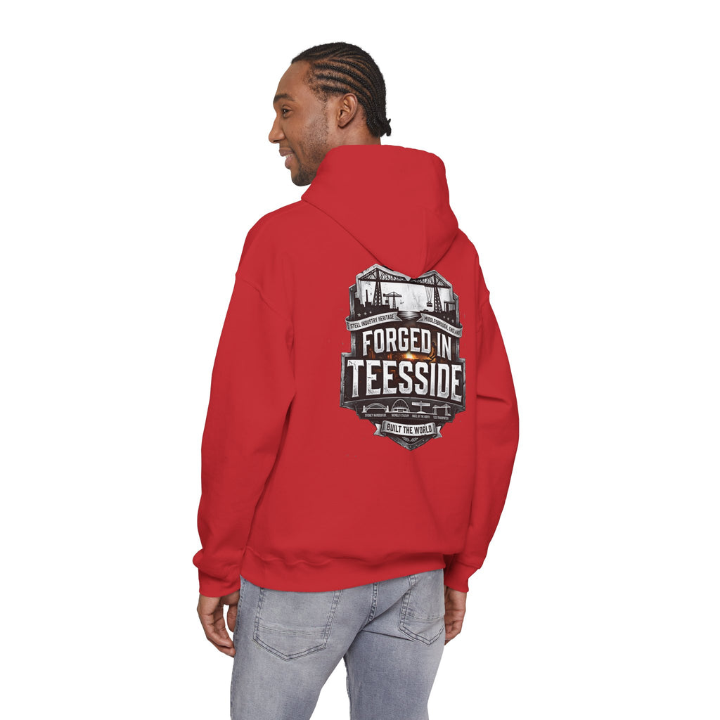 Forged in Teesside Hoodie — Industrial Teesside Pride Sweatshirt 'back print'