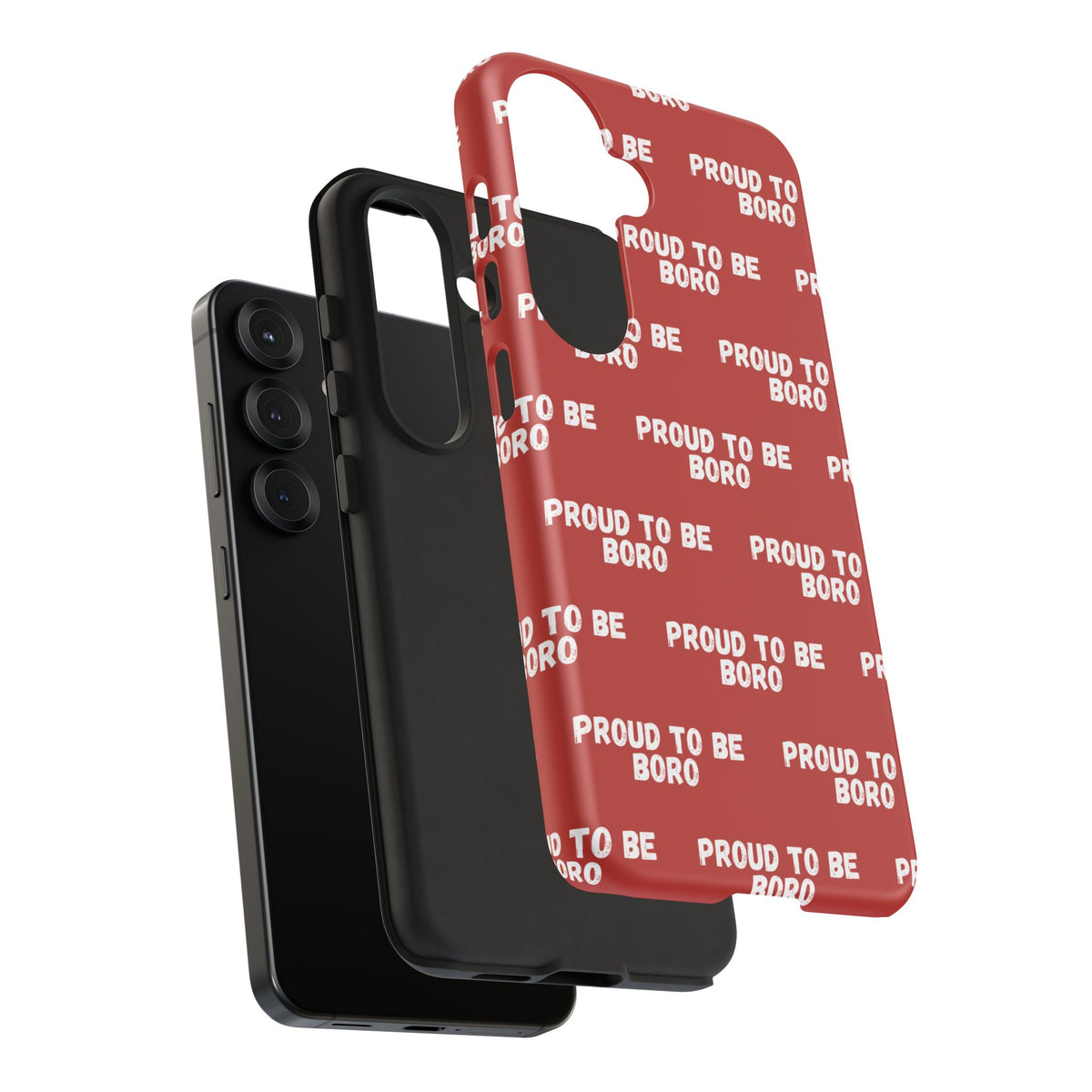 "PROUD TO BE BORO" Phone Case — Red Pattern Tough Case
