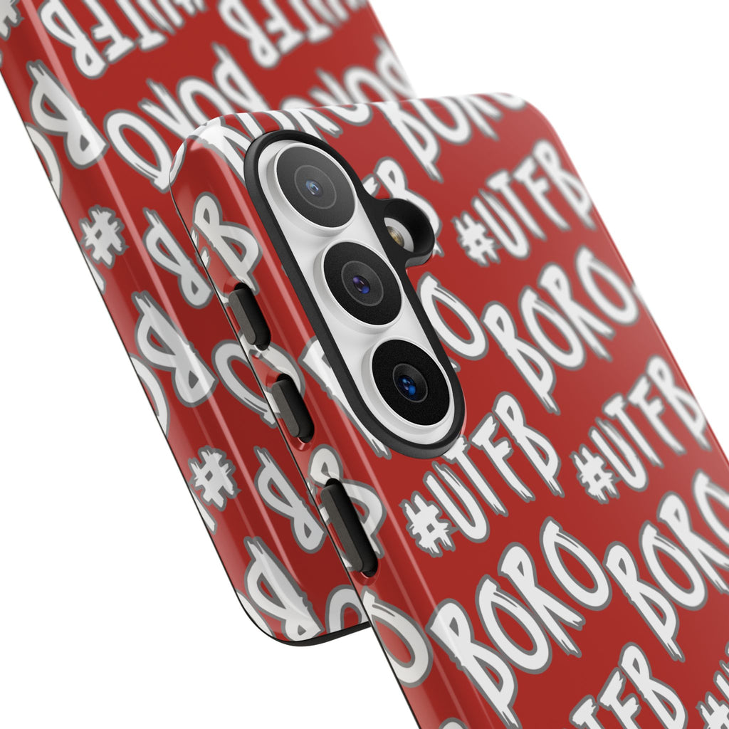 Phone Case — Red #UTFB BORO Pattern Protective Case