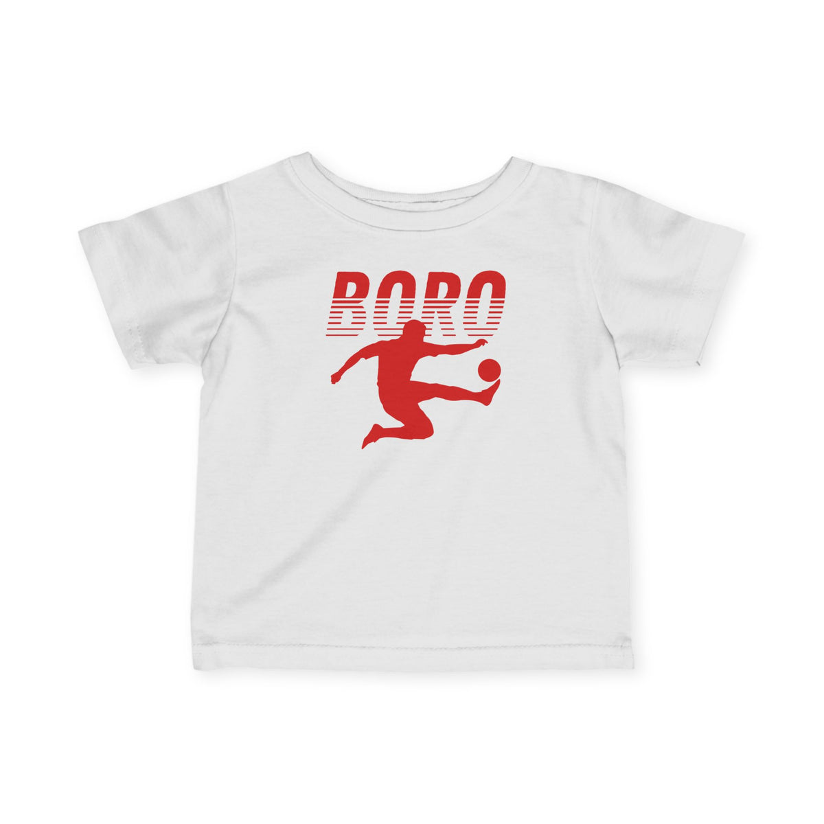 Infant Soccer Tee – 'Boro' Red Kicker Jersey for Baby
