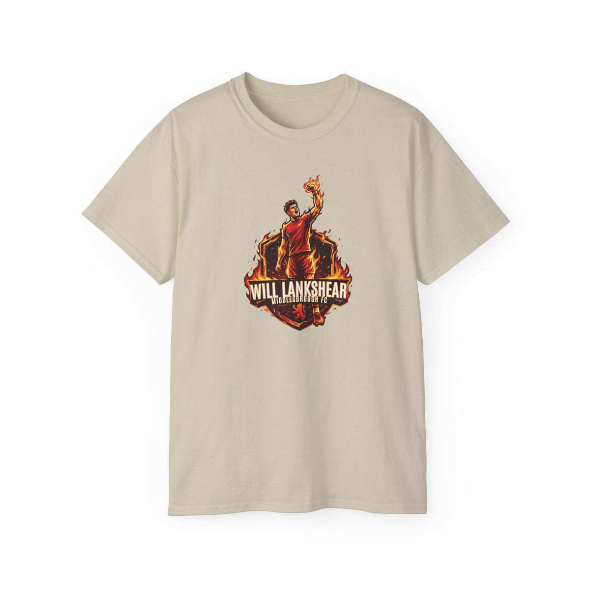 Adult T-Shirt — "Will Lankshear" On Fire Tee Boro, Middlesbroughfc
