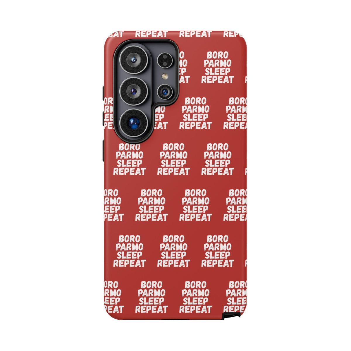 "BORO PARMO SLEEP REPEAT" Phone Case — Red Pattern Tough Case