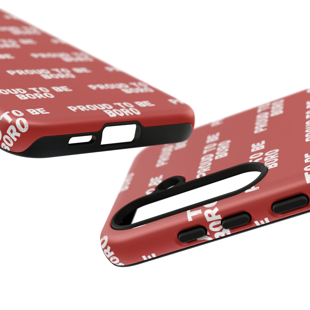 "PROUD TO BE BORO" Phone Case — Red Pattern Tough Case