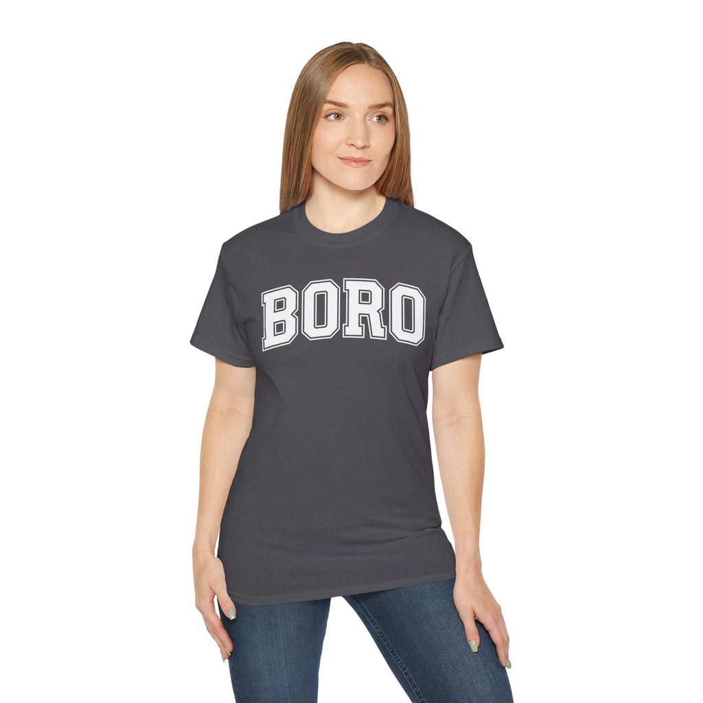BORO Collegiate Graphic Tee — Classic UNI Lettering T-Shirt