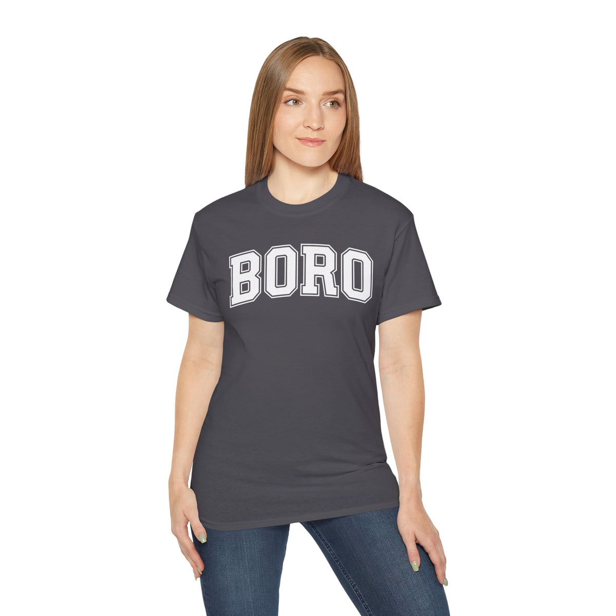 BORO Collegiate Graphic Tee — Classic UNI Lettering T-Shirt