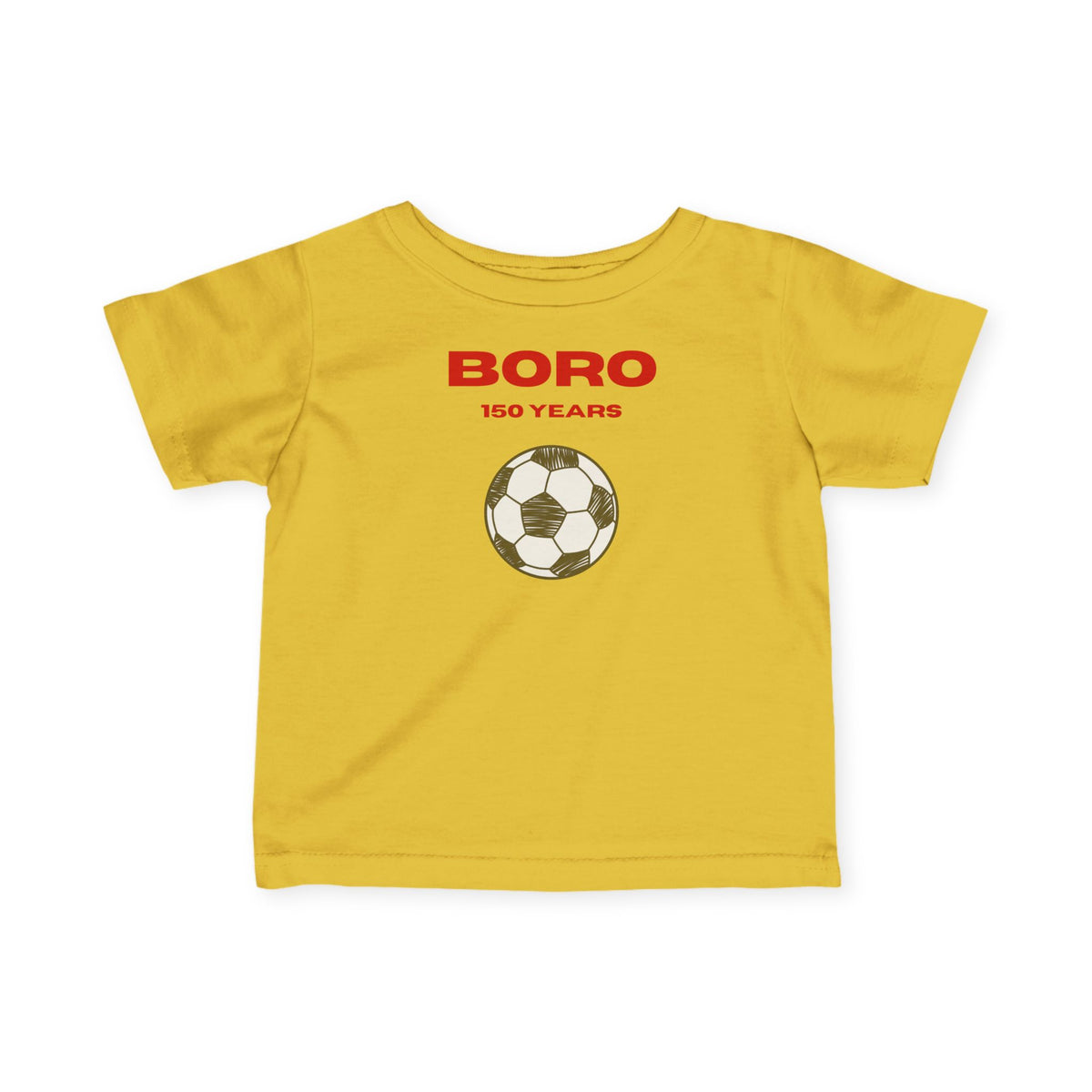 Infant Soccer Tee "BORO 150 Years" – Baby Football Jersey