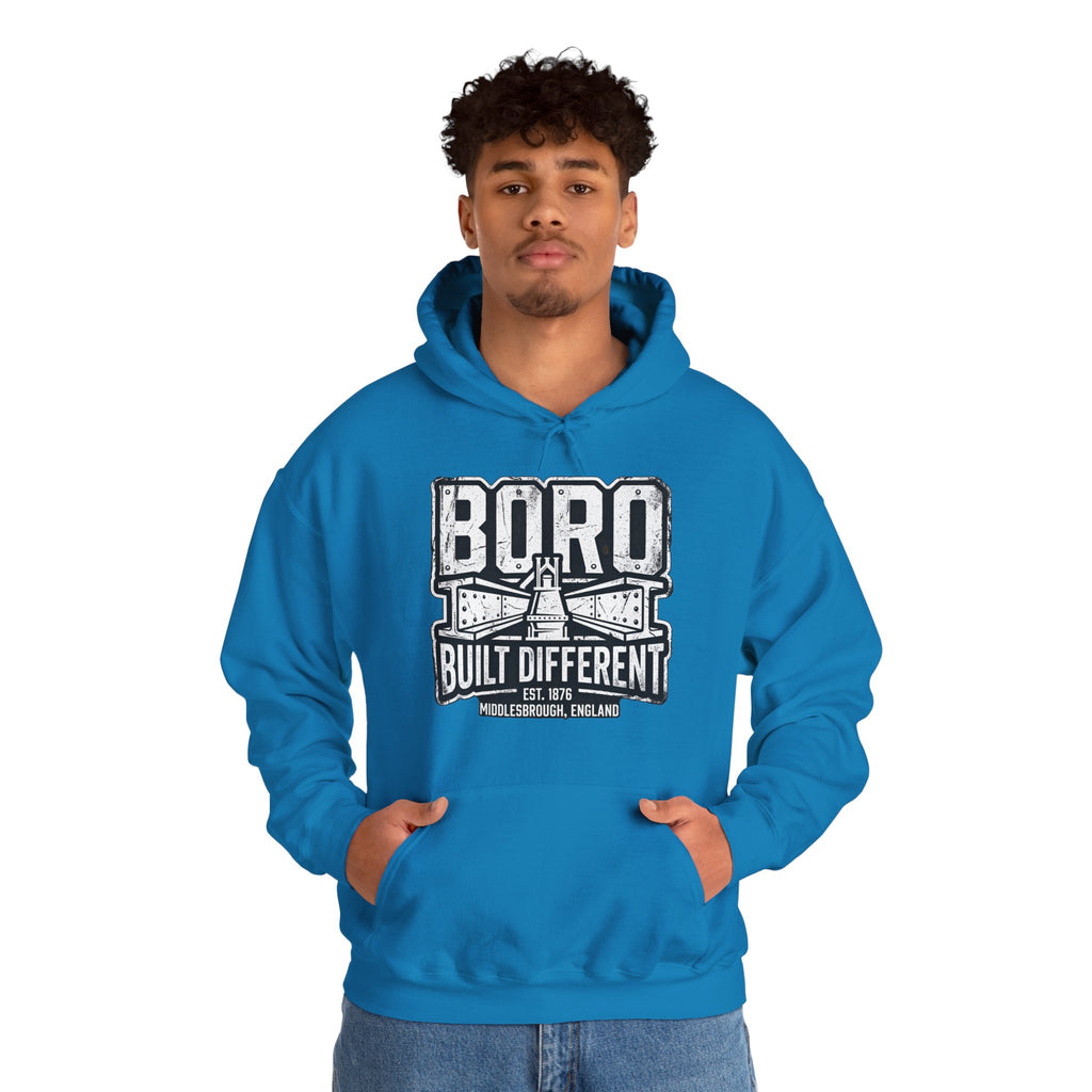 Boro Built Different Hoodie — Middlesbrough Proud Graphic Sweatshirt 'front print'