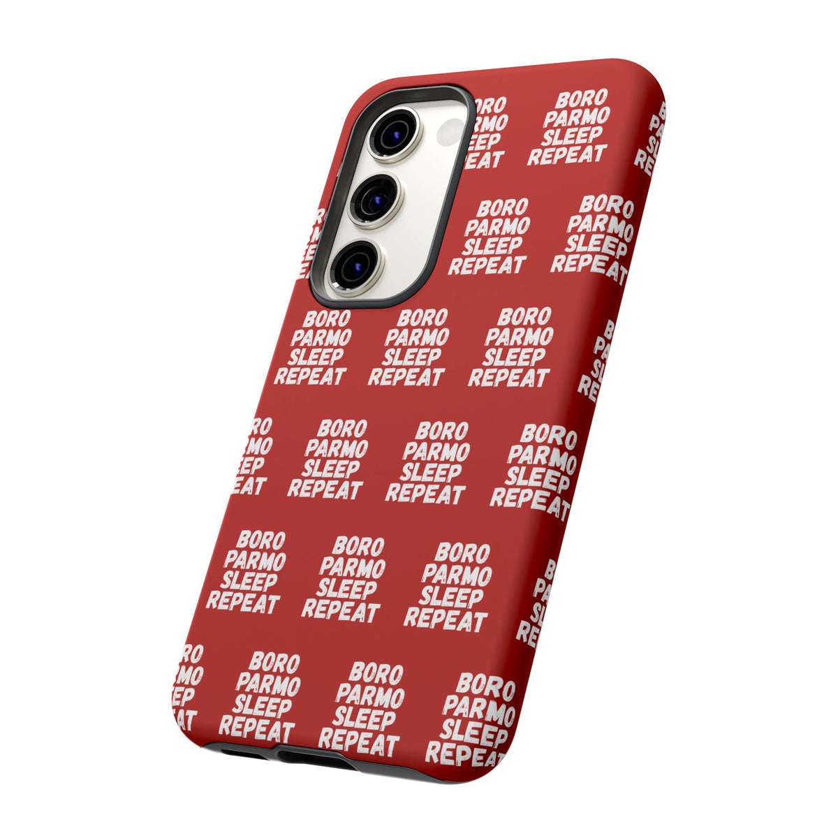 "BORO PARMO SLEEP REPEAT" Phone Case — Red Pattern Tough Case