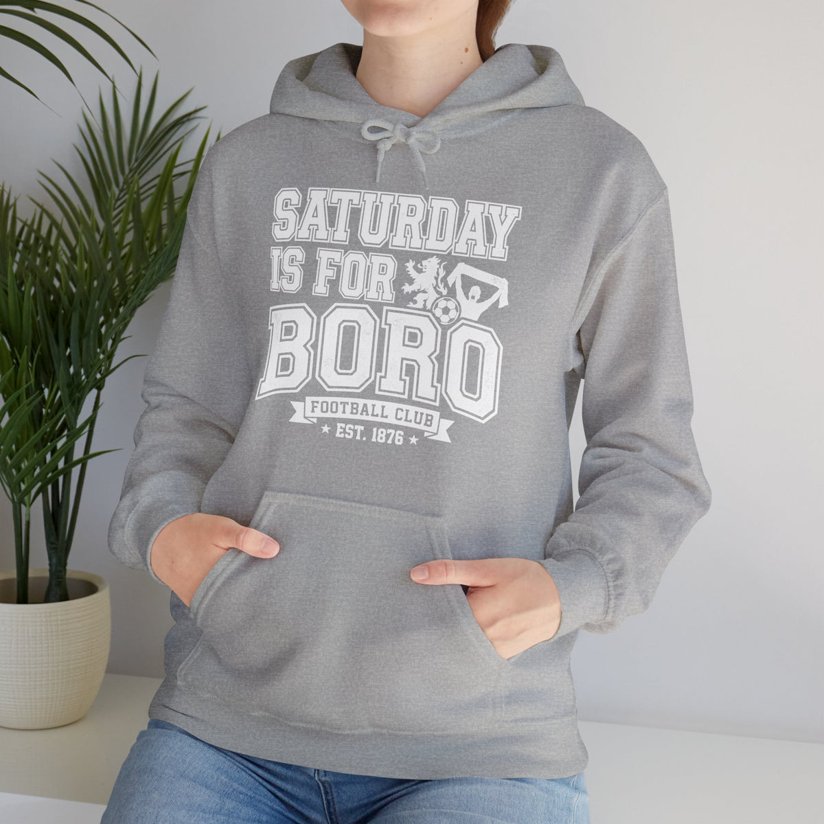 Saturday Is For Boro Hoodie — Football Fan Crewneck Pullover