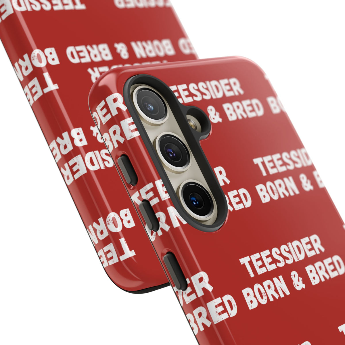 "TEESSIDE BORN & BRED" Phone Case — Red Pattern Tough Case