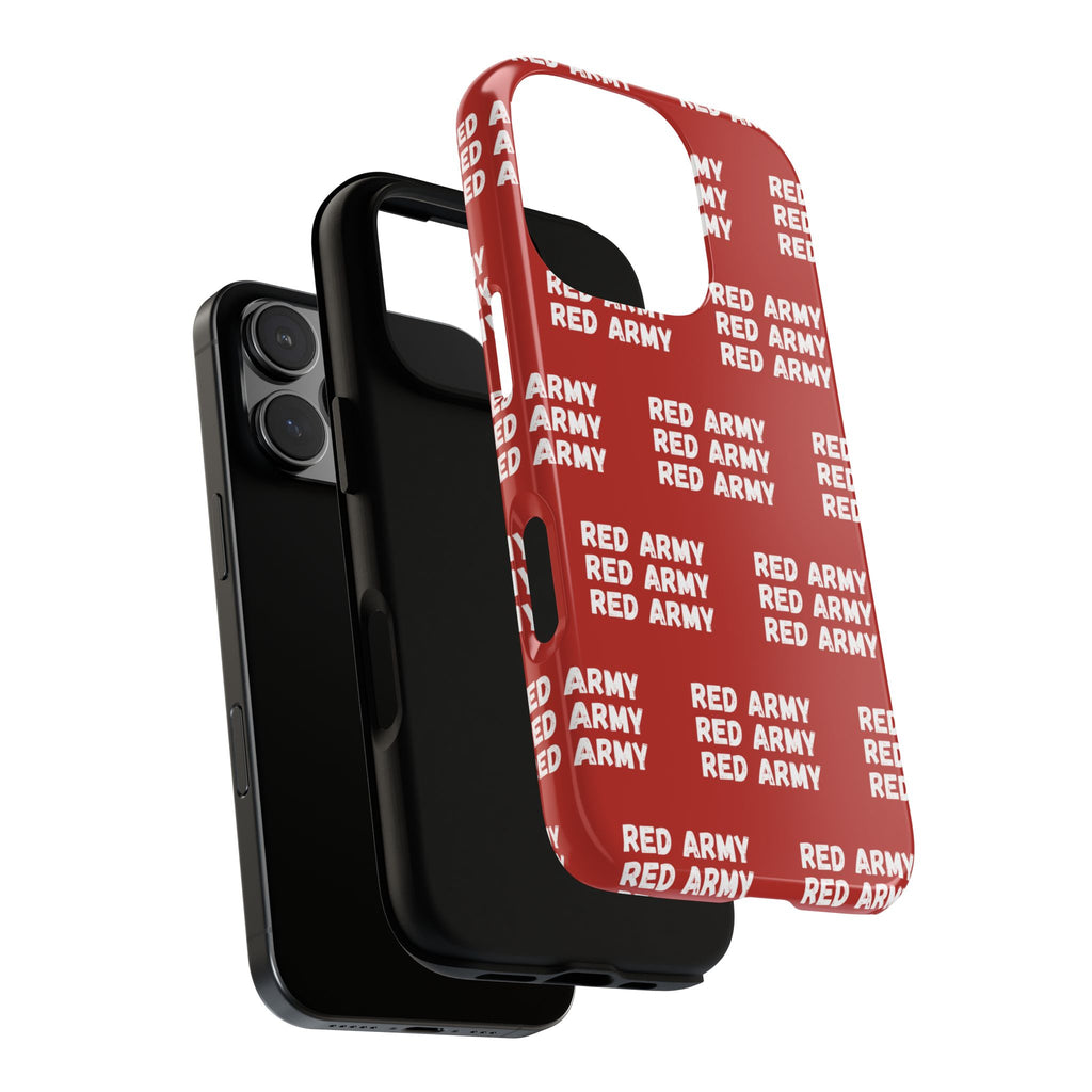 "RED ARMY RED ARMY RED ARMY" Phone Case — Red Pattern Tough Case