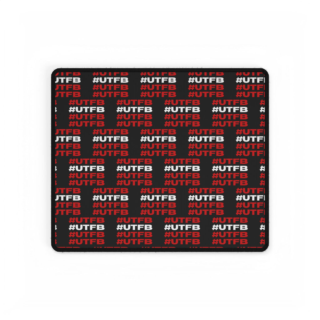 BORO Desk Mat — Black & Red #UTFB Pattern Gaming/Work Desk Pad