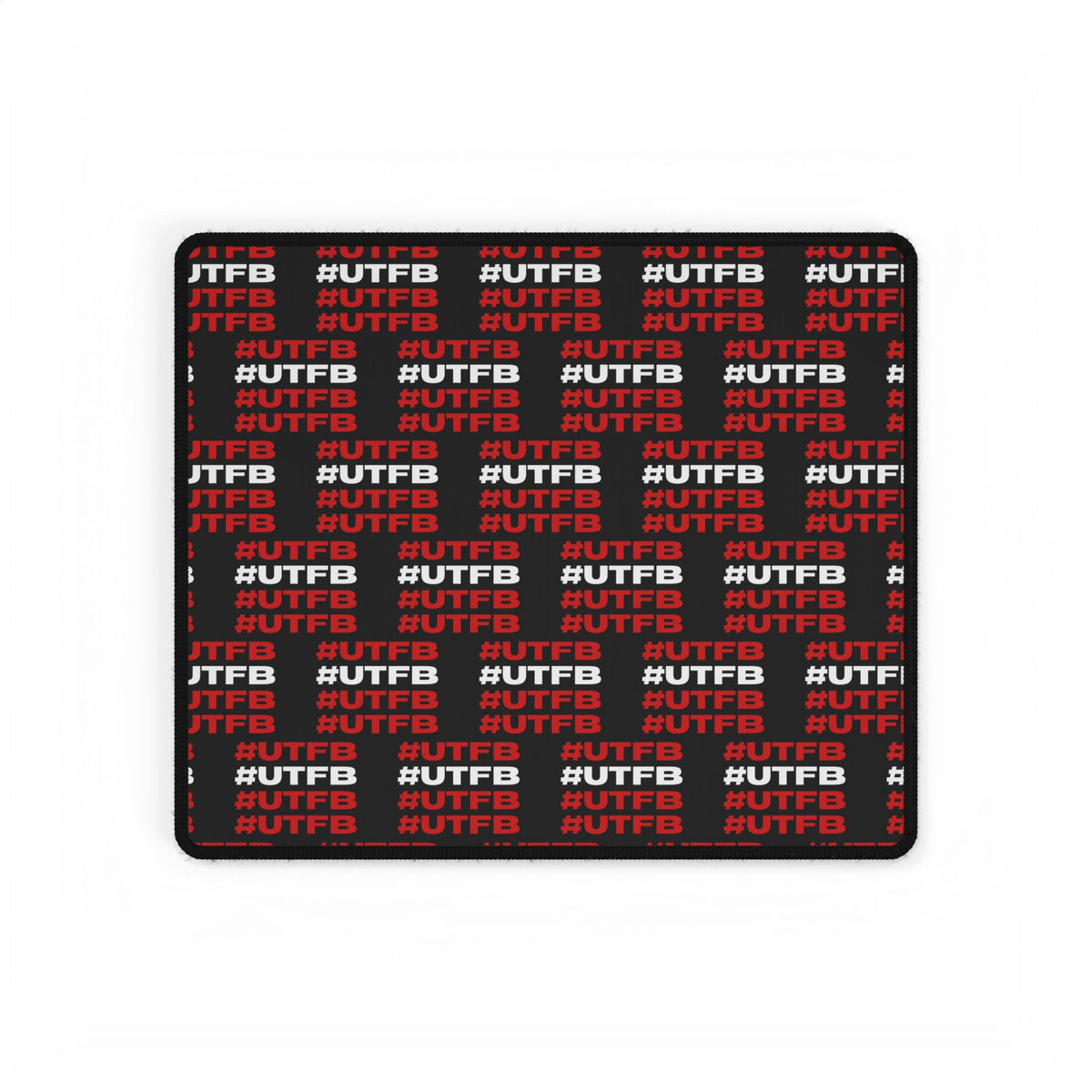 BORO Desk Mat — Black & Red #UTFB Pattern Gaming/Work Desk Pad
