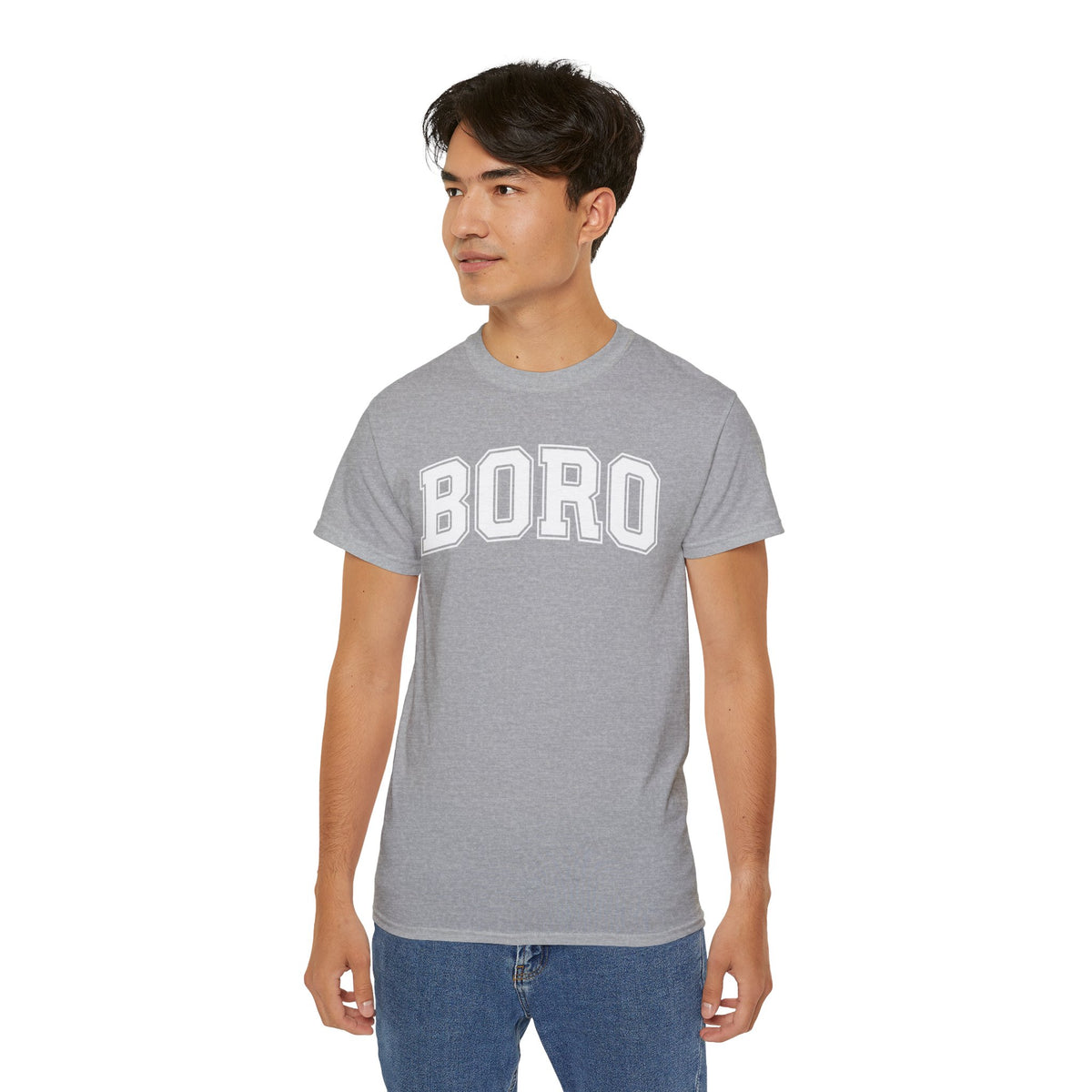 BORO Collegiate Graphic Tee — Classic UNI Lettering T-Shirt