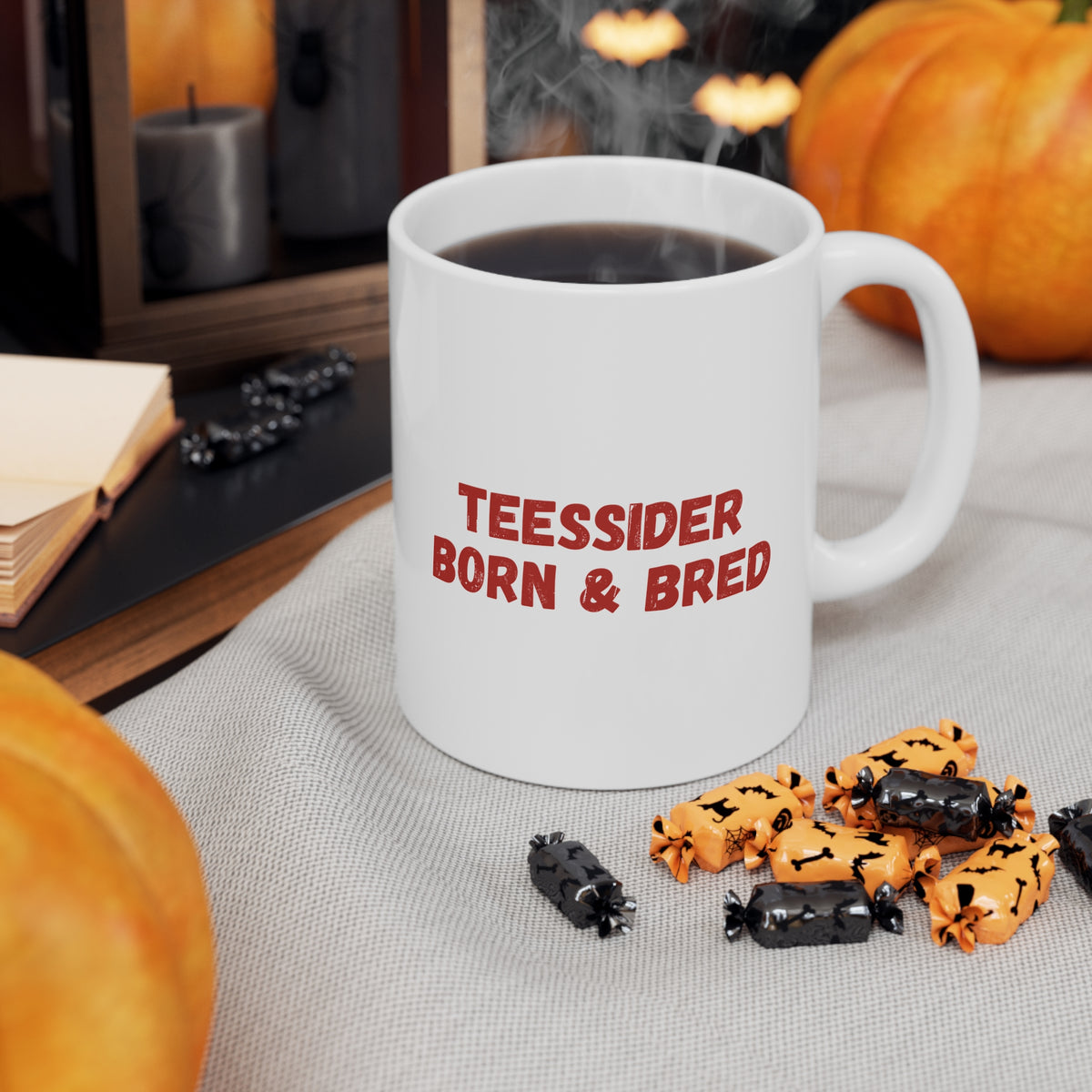 Teessider Born & Bred Ceramic Coffee Mug — 11oz/15oz Pride Gift