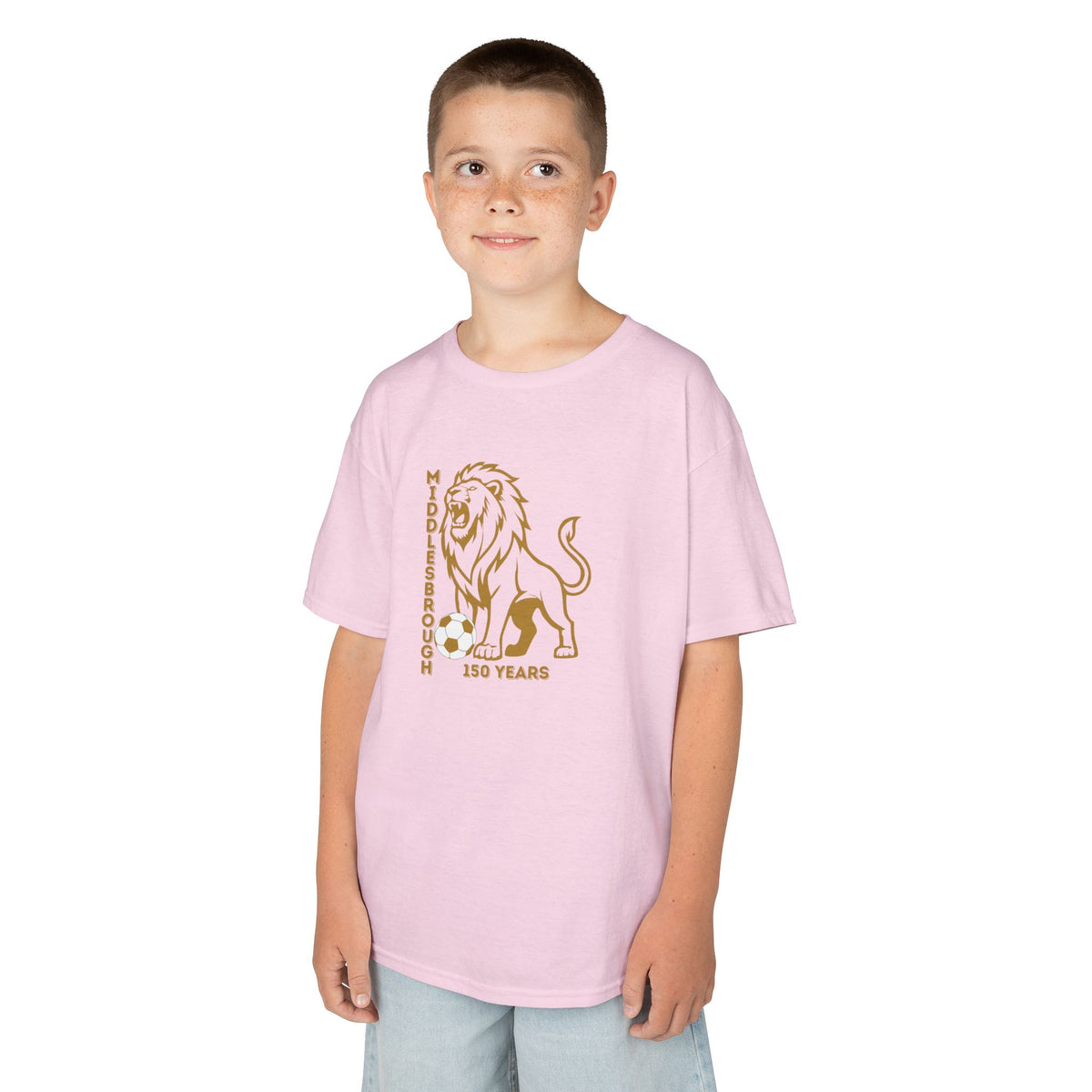Kids Middlesbrough Lion Graphic Tee — "150 Years" Anniversary Shirt