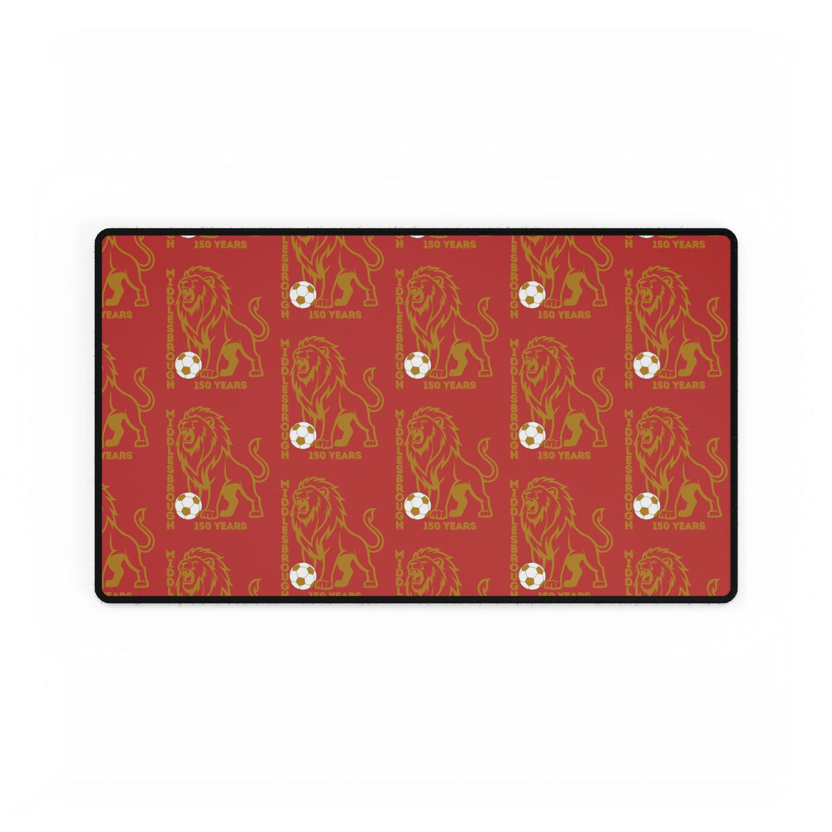 Middlesbrough Lion Crest Red Desk Mat — Large Gaming & Office Desk Pad