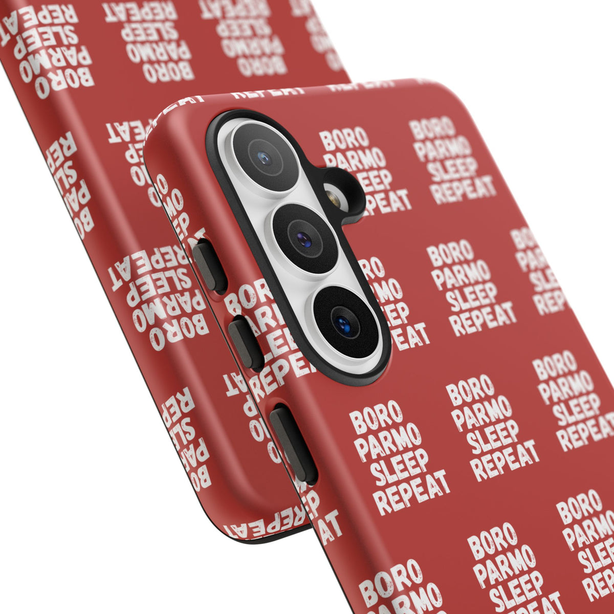"BORO PARMO SLEEP REPEAT" Phone Case — Red Pattern Tough Case