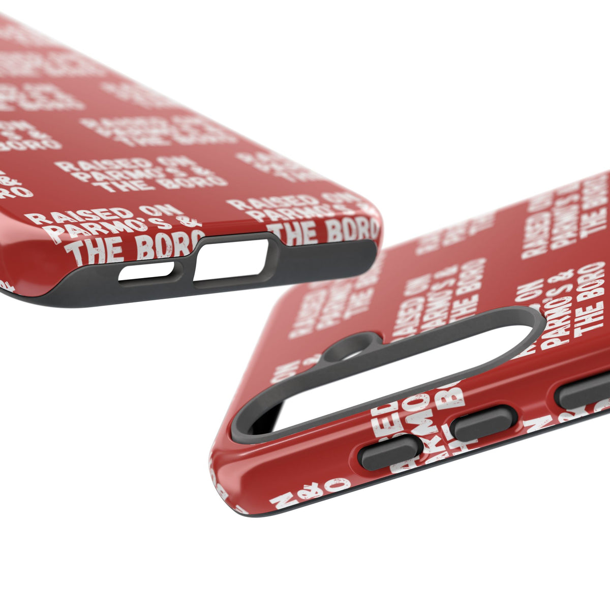 "RAISED ON PARMO'S AND THE BORO" Phone Case — Red Pattern Tough Case