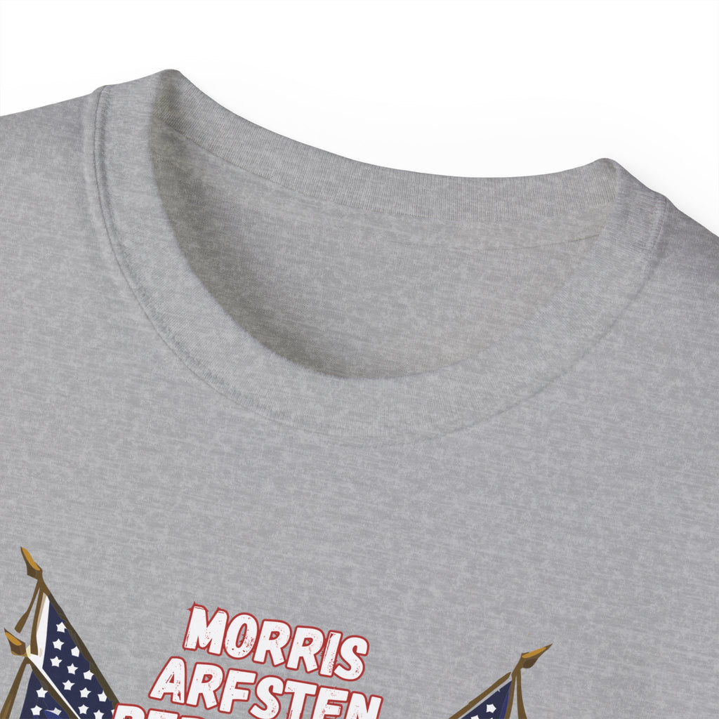 American Flag Graphic Cotton T-Shirt - Morris, Arfsten and Berhalter - Patriotic 'Middlesbros' Tee