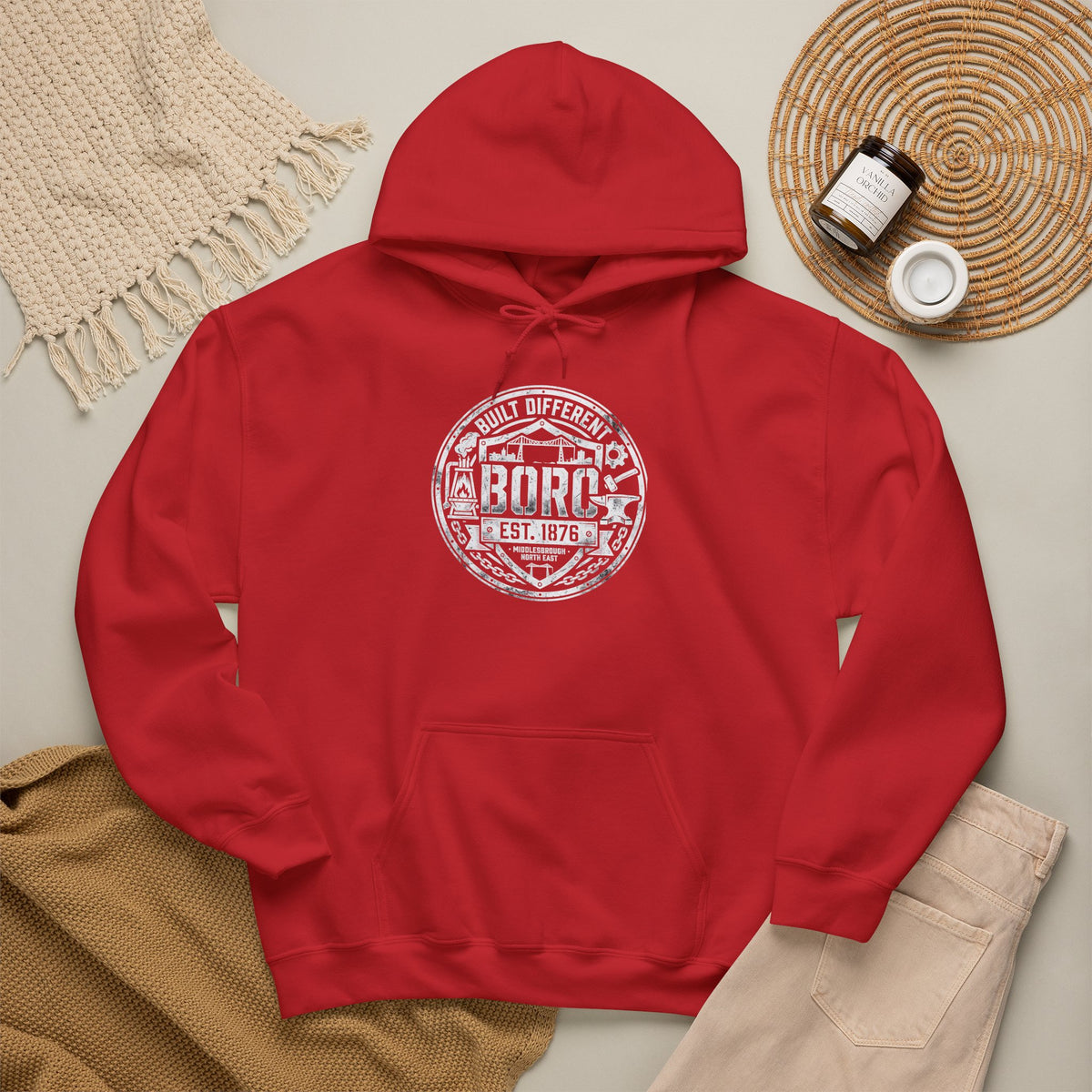 Adult BORO Built Different – Boro Logo Hoodie