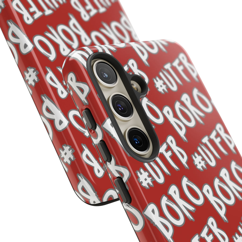 Phone Case — Red #UTFB BORO Pattern Protective Case
