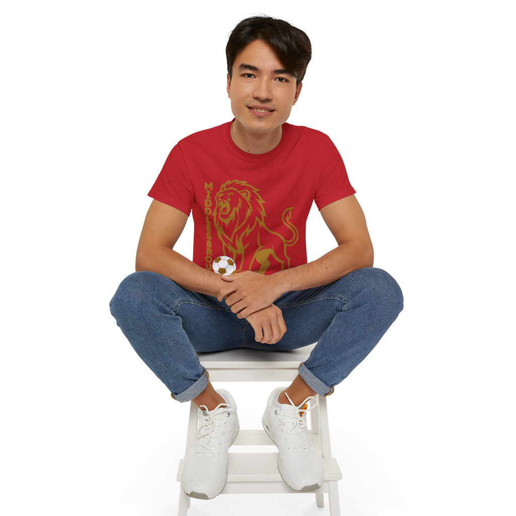 GOLD Middlesbrough 150 Years Lion Football T-Shirt