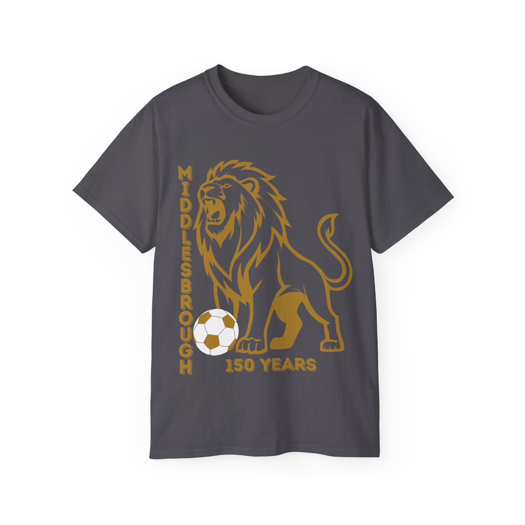 GOLD Middlesbrough 150 Years Lion Football T-Shirt