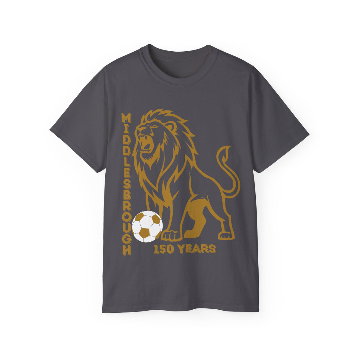 GOLD Middlesbrough 150 Years Lion Football T-Shirt