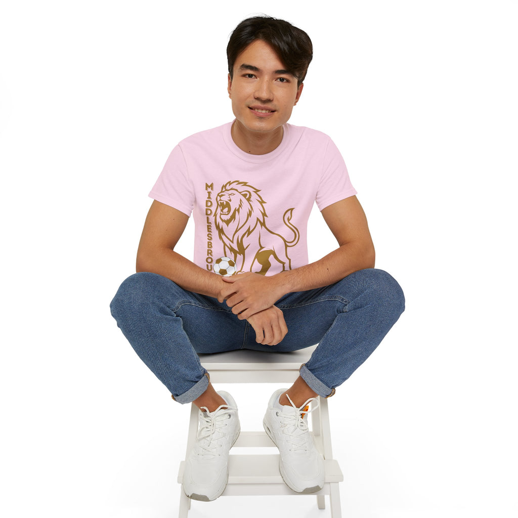 GOLD Middlesbrough 150 Years Lion Football T-Shirt