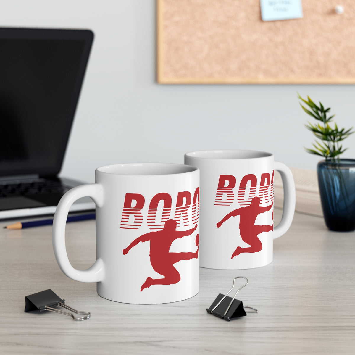 BORO Football Mug — Ceramic Coffee Cup (11oz & 15oz)