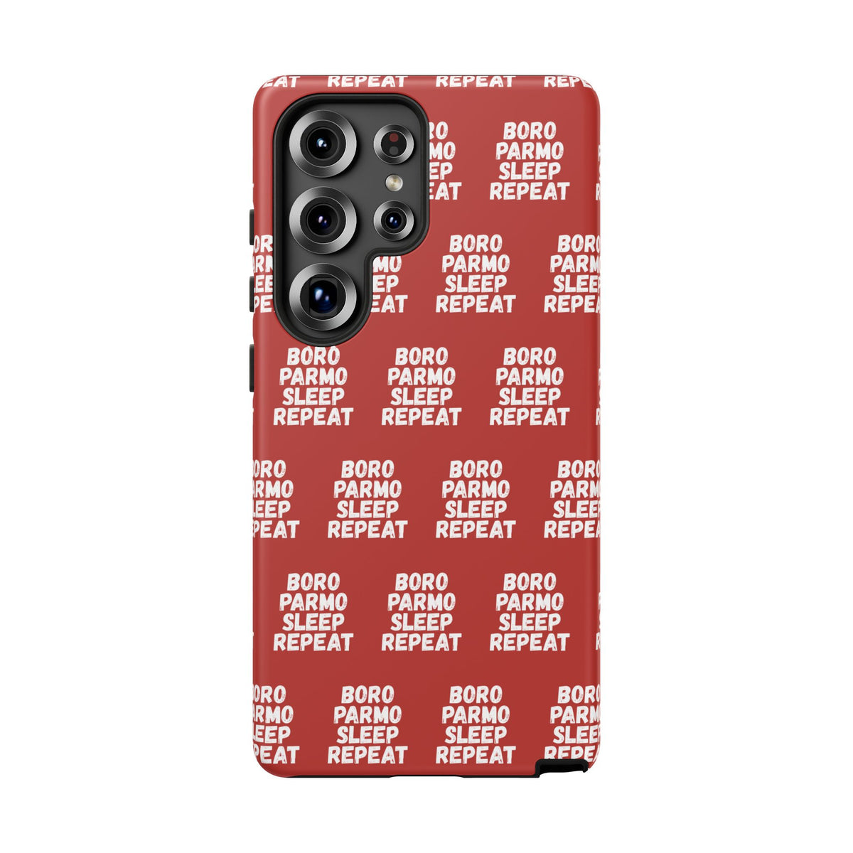 "BORO PARMO SLEEP REPEAT" Phone Case — Red Pattern Tough Case
