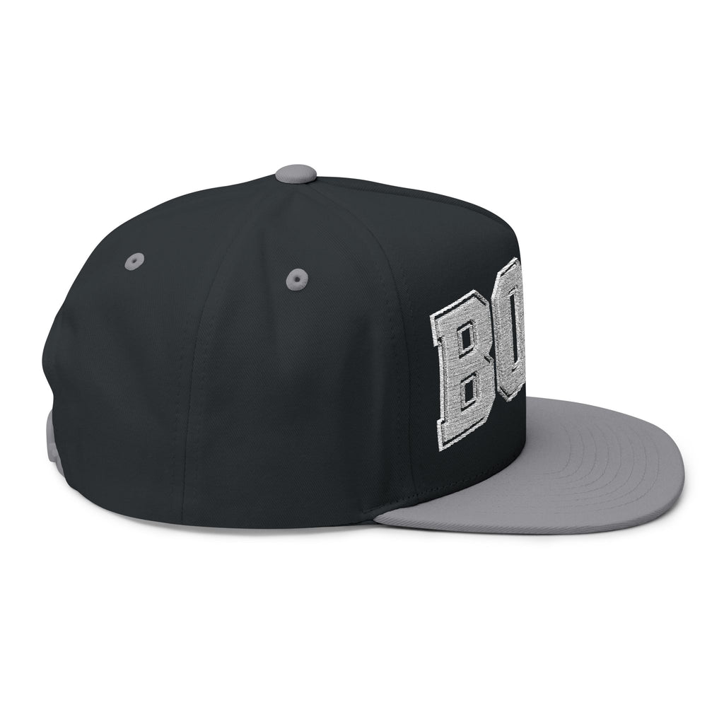 BORO Flat Bill Cap — Embroidered 'BORO' Vintage UNI Snapback Hat