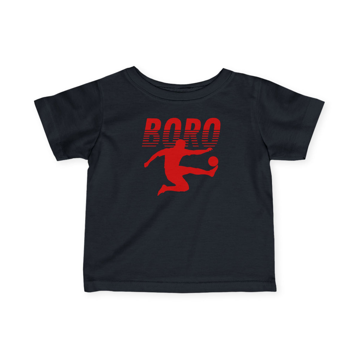 Infant Soccer Tee – 'Boro' Red Kicker Jersey for Baby