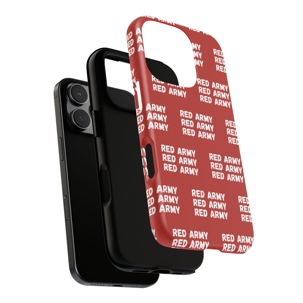 "RED ARMY RED ARMY RED ARMY" Phone Case — Red Pattern Tough Case