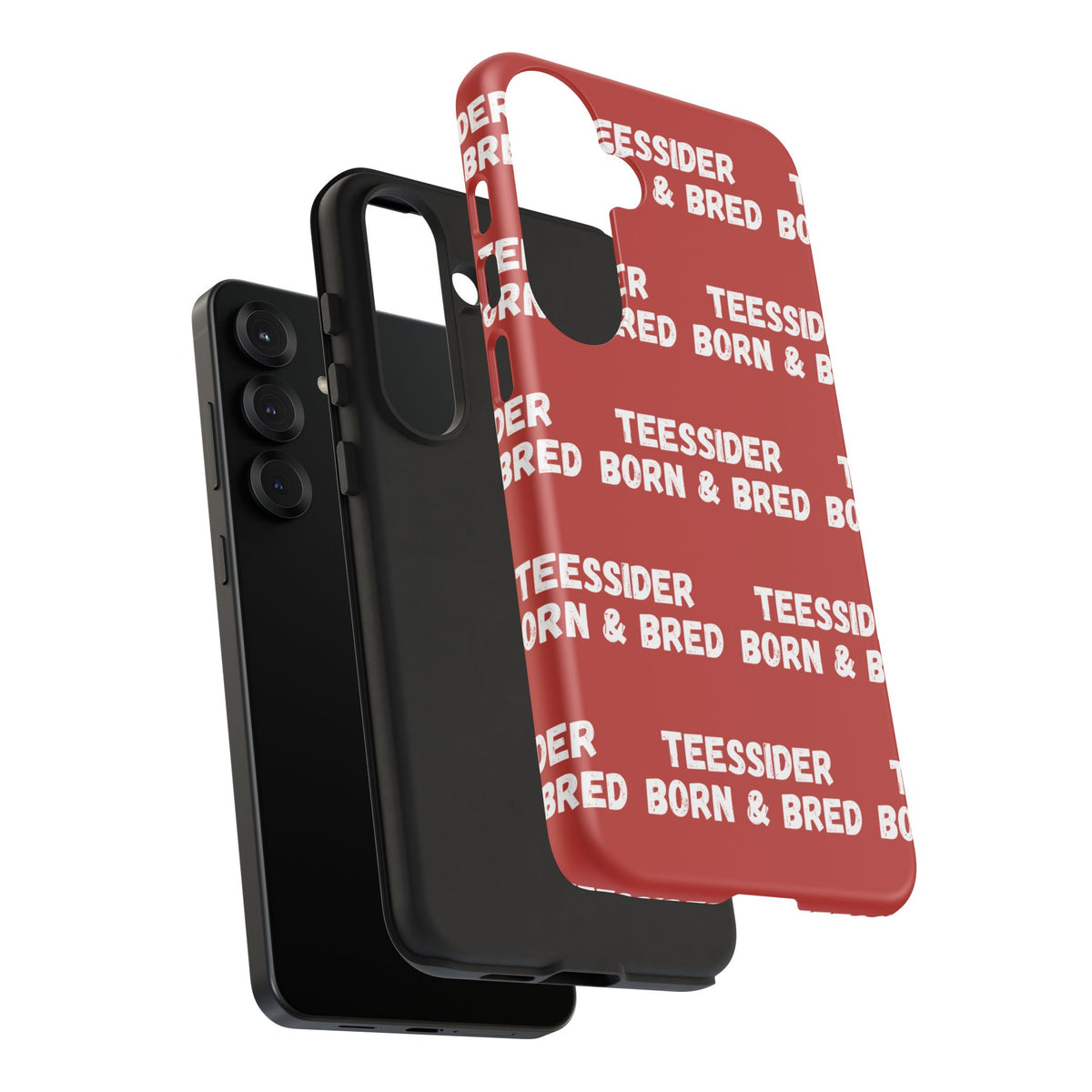 "TEESSIDE BORN & BRED" Phone Case — Red Pattern Tough Case