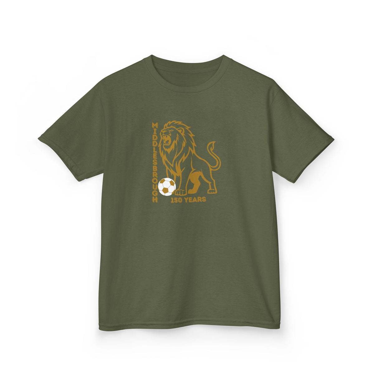 Kids Middlesbrough Lion Graphic Tee — "150 Years" Anniversary Shirt