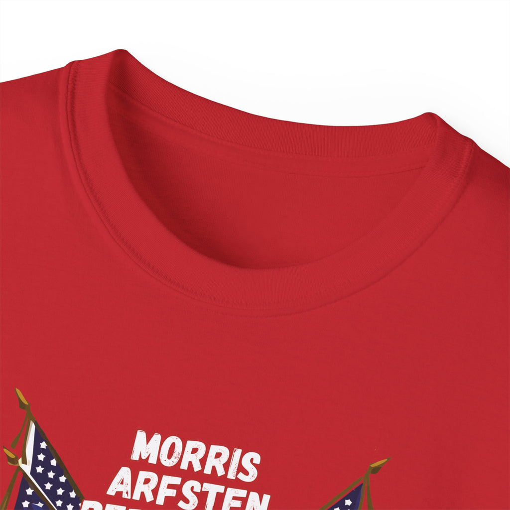 American Flag Graphic Cotton T-Shirt - Morris, Arfsten and Berhalter - Patriotic 'Middlesbros' Tee