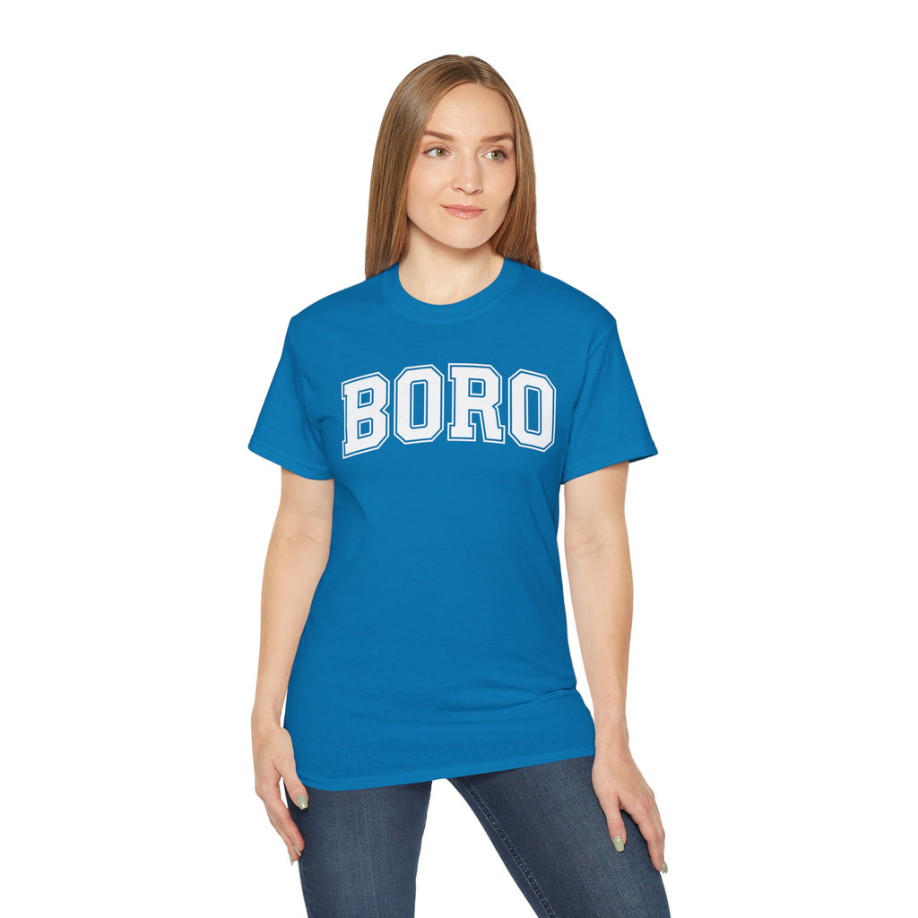 BORO Collegiate Graphic Tee — Classic UNI Lettering T-Shirt