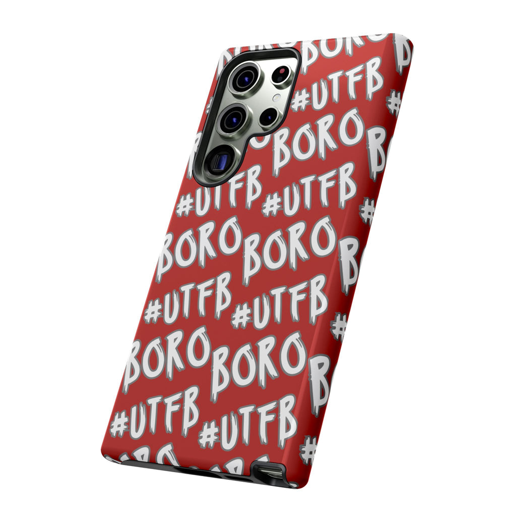 Phone Case — Red #UTFB BORO Pattern Protective Case
