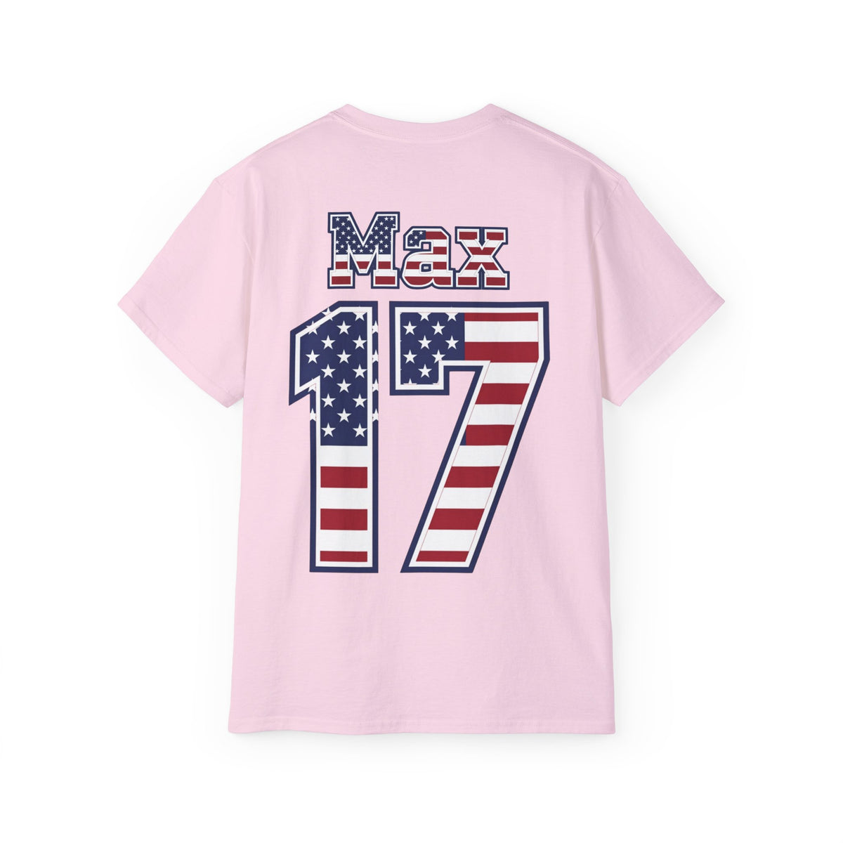 Max Arfsten Number 17 USA Flag Shirt for the BORO 'back print only'