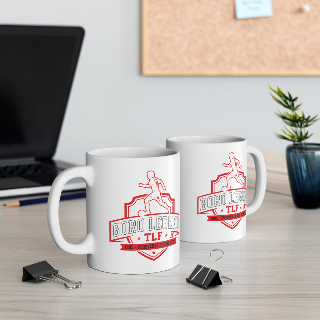 Soccer Legend  Juninho Paulista Ceramic Mug — “Boro Legend” 11oz & 15oz