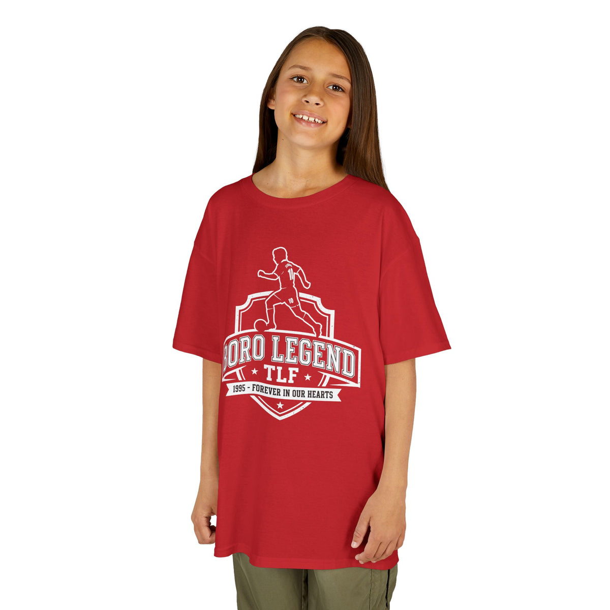 Kids Tee — Juninho Paulista “Boro Legend TLF” Football Shirt