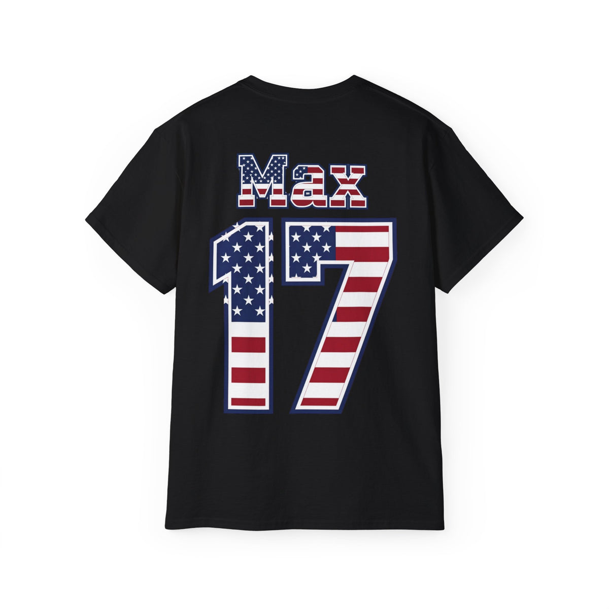 Max Arfsten Number 17 USA Flag Shirt for the BORO 'back print only'