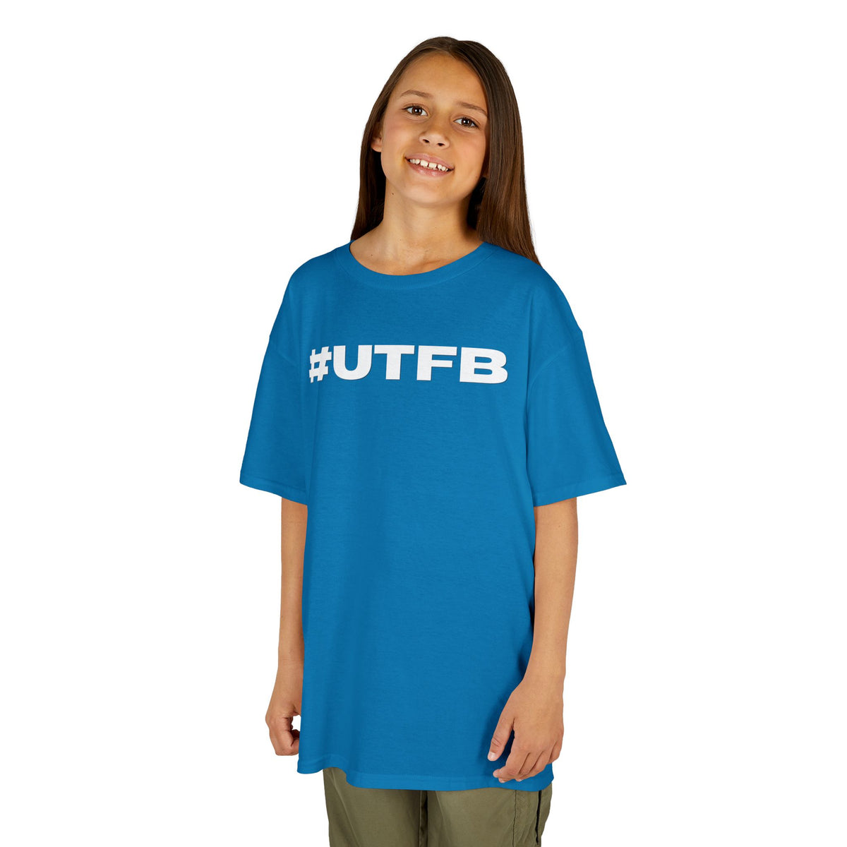 Kids BORO Tee — White #UTFB Graphic Youth T-Shirt