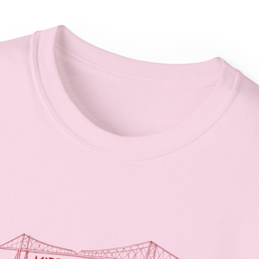 Transporter Bridge Sketch T‑Shirt — Minimalist Hand‑Drawn Middlesbrough Bridge Design