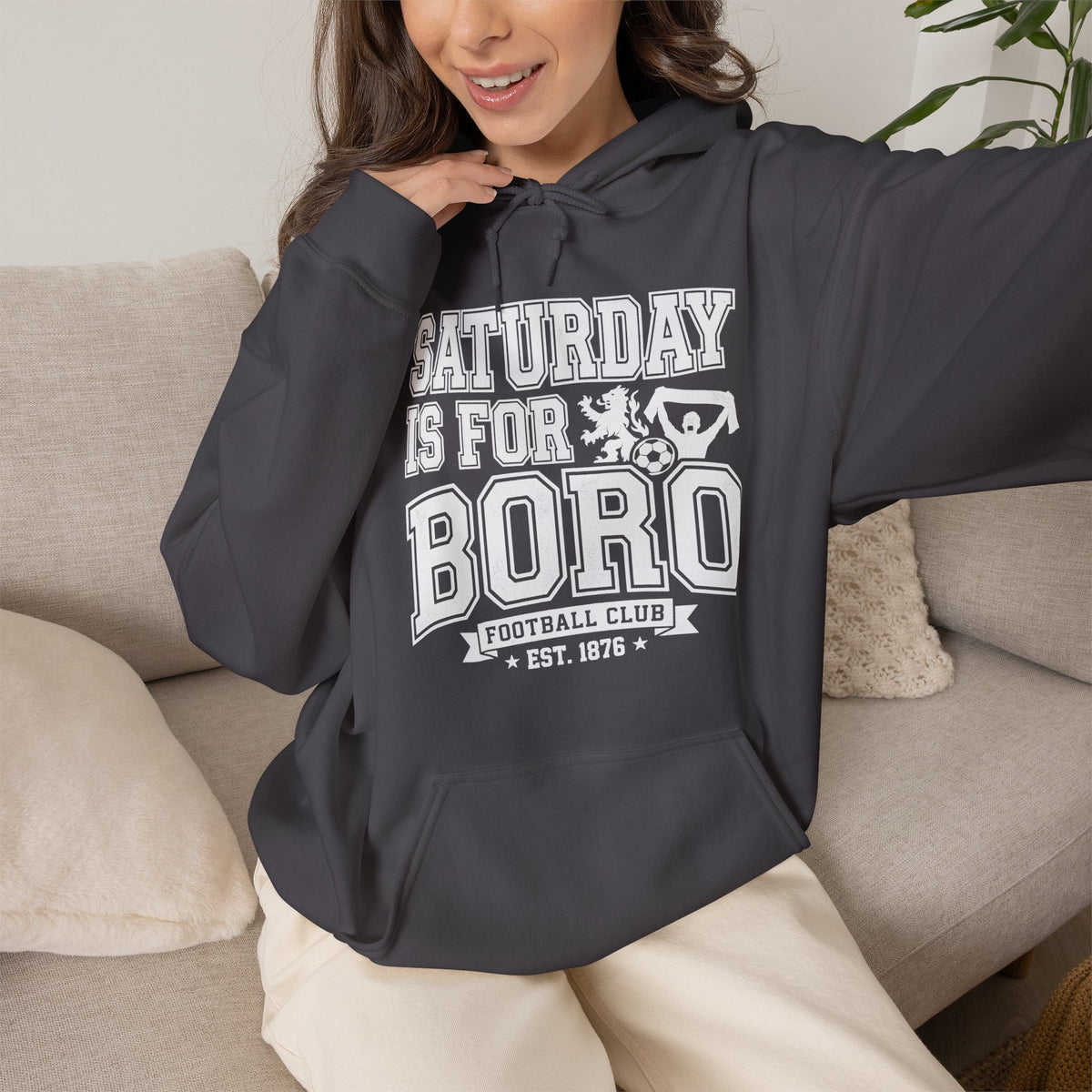 Saturday Is For Boro Hoodie — Football Fan Crewneck Pullover