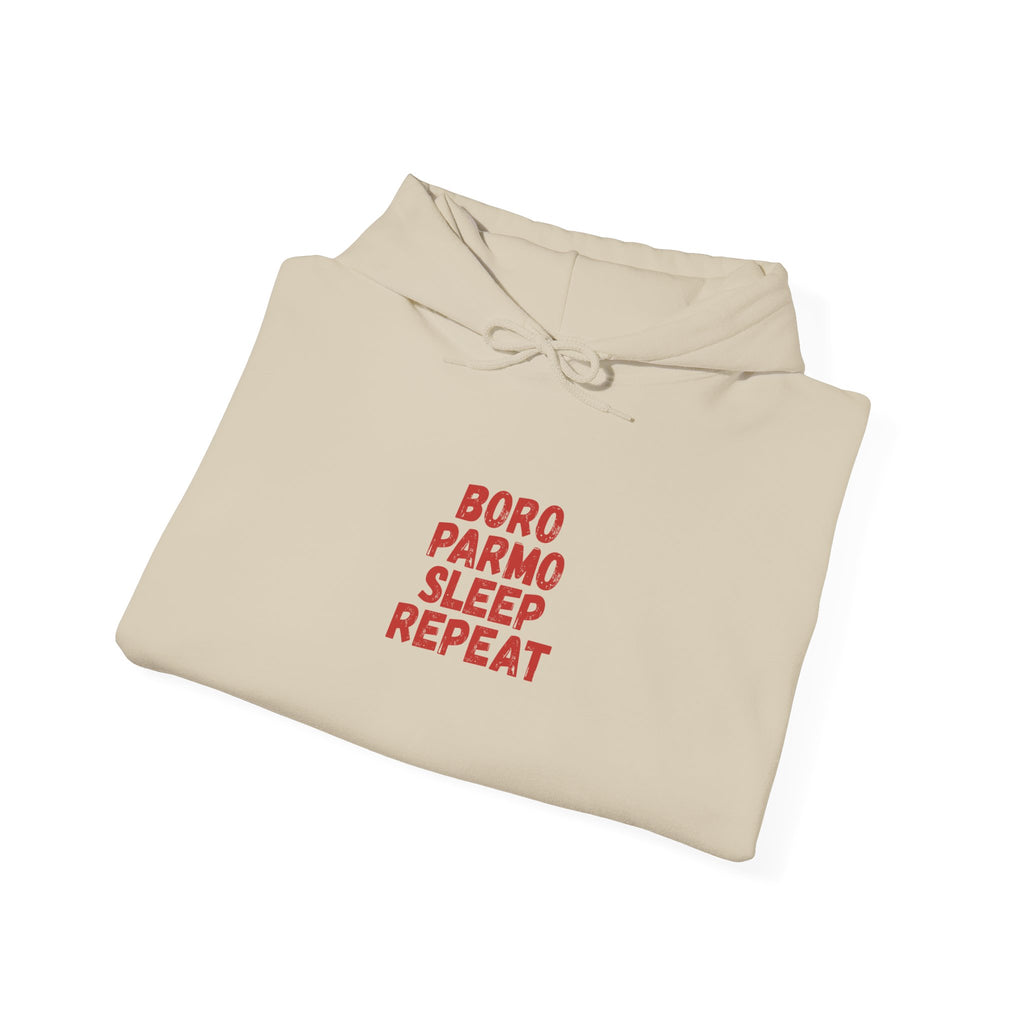 Boro Parmo Sleep Repeat Hoodie — #UTB BORO STYLE - 'front print'